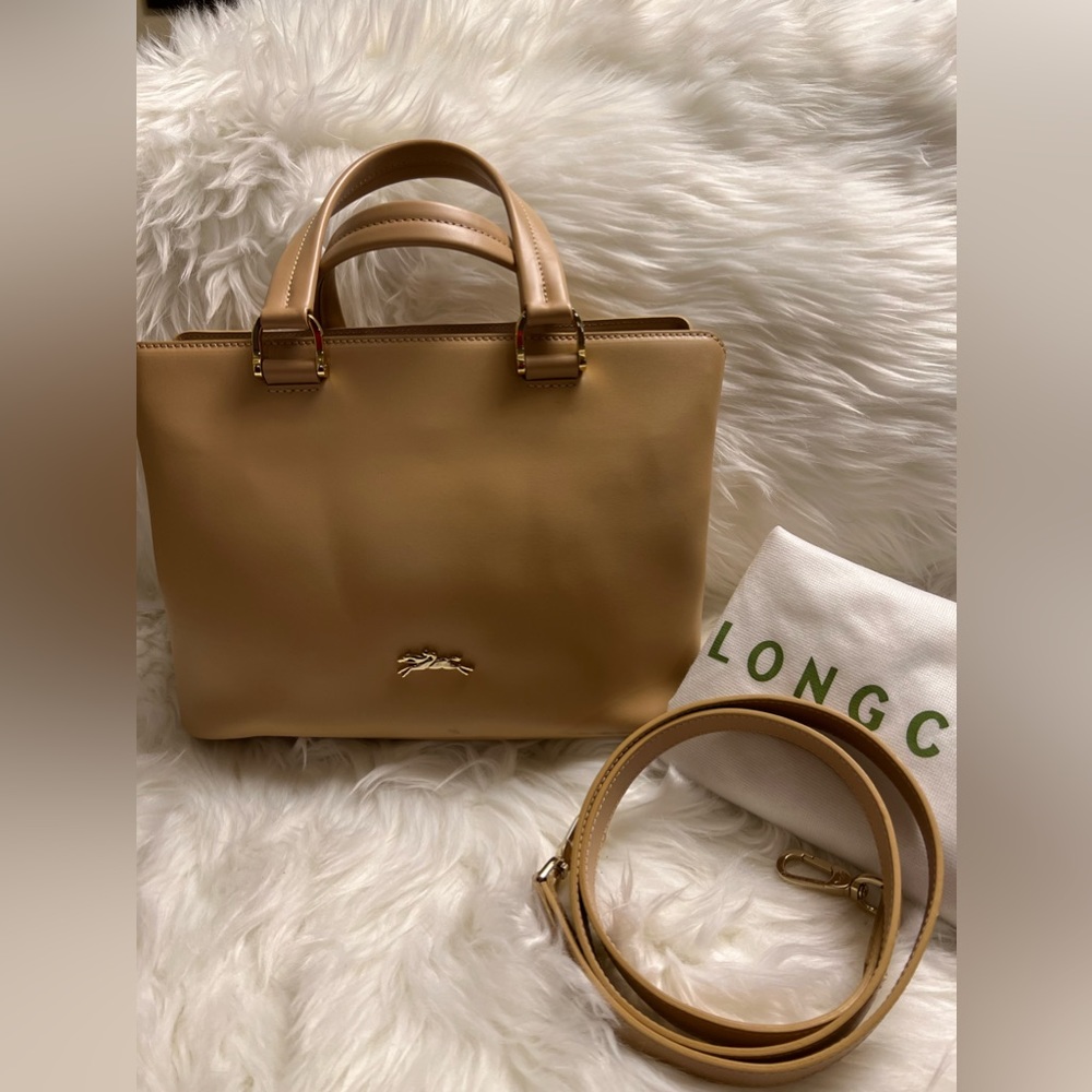 Longchamp leather 2 way bag